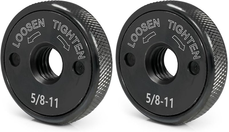 UBGN 5/8-11 Nuts for Angle Grinder 4.5" and 5" No Wrench Required, 2PCS Self Locking Flange Nuts Metal Lock Grinder Knurled Arbor Nut - Image 1